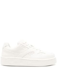 Jil Sander кроссовки из кожи в тон, белый