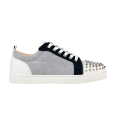 Кроссовки Christian Louboutin Louis Junior Spikes Orlato Flat White Navy, белый