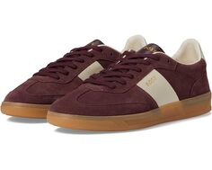 Кроссовки BOSS Suede Leather Block Low Profile Sneakers, красный