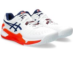 Кроссовки ASICS GEL-Resolution 9, цвет White/Blue Expanse