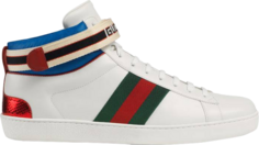 Кроссовки Gucci Stripe Ace High Top, белый