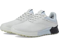 Кроссовки ECCO Golf S-Three GORE-TEX Waterproof Golf Hybrid Golf Shoes, цвет White/Black/Air Cow Leather