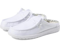 Кроссовки Hey Dude Wally Slip Canvas, цвет White/White