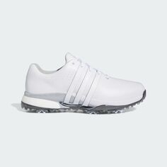 Туфли для гольфа Tour360 24 широкие Adidas, цвет Cloud White/Cloud White/Silver Metallic