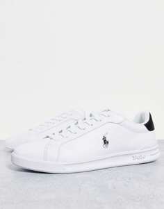 Белые кожаные кроссовки с логотипом в виде пони Polo Ralph Lauren Heritage