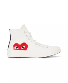Высокие кеды с большим сердцем Comme Des Garçons Play, белый