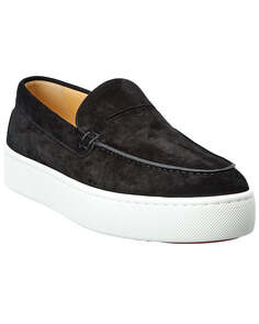Christian Louboutin Paqueboat Замшевые кроссовки на платформе, черный