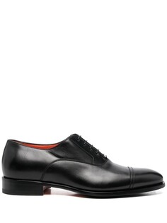 Santoni туфли дерби на шнуровке, черный