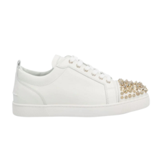 Кроссовки Christian Louboutin Louis Junior Spikes White Gold Spikes, белый