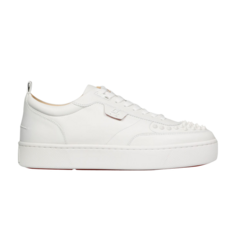 Кроссовки Christian Louboutin Happyrui Spikes Flat White, белый