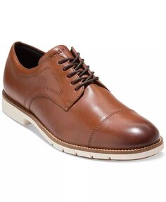 Мужские классические оксфорды FlexGrand 360 с закрытым носком Cole Haan, коричневый