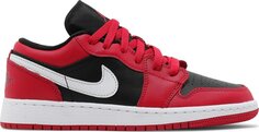 Кроссовки Air Jordan 1 Low GS Black Very Berry, красный