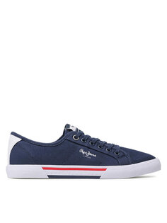 Тканевые кроссовки Brady Men Basic Pepe Jeans, темно-синий