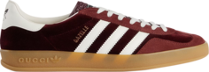 Кроссовки Adidas x Gucci Gazelle Burgundy Velvet, красный