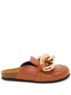 JW Anderson мюли Chain Loafer, коричневый