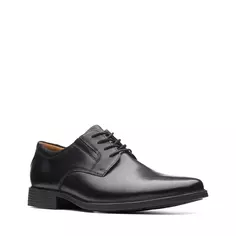 Туфли Clarks на шнуровке "Tilden Plain", с удобной стелькой, повседневная обувь, полуботинки, туфли на шнуровке, цвет Black Leather