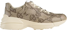 Кроссовки Gucci 100 Rhyton Sneaker Beige Monogram, бежевый