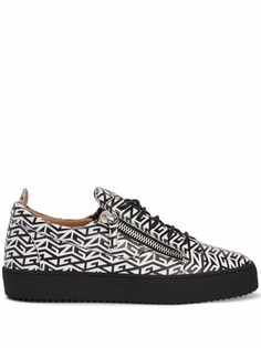 Кеды Frankie с монограммой Giuseppe Zanotti, черный