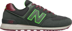 Кроссовки New Balance 574 Dark Olive Energy Lime, зеленый