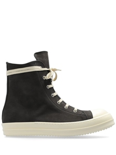 Rick Owens высокие кроссовки со шнуровкой, черный