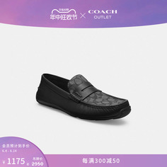 Мокасины Coach Outlet с логотипом, темно-синий