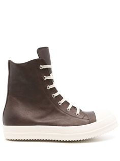 Rick Owens кожаные кроссовки, коричневый