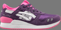 Кроссовки gel lyte 3 gs purple white Asics, фиолетовый