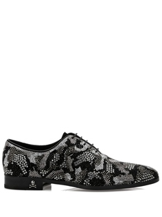 Philipp Plein оксфорды с кристаллами, черный