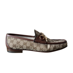 Лоферы Gucci Palace x Gucci GG-P Canvas Horsebit Loafer, коричневый
