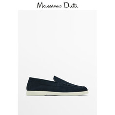 Лоферы Massimo Dutti замшевые, синий