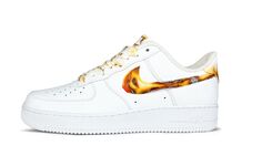 Кроссовки Nike Air Force 1 Skateboarding Shoes Men Low-top White/orange, красный