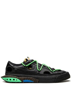 Кеды Blazer Low Black/Electro Green из коллаборации с Off-White Nike X Off-White, черный