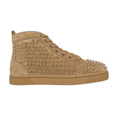Кроссовки Christian Louboutin Louis Flat Spikes Tan, загар