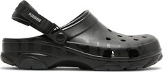 Кроссовки Pleasures x All-Terrain Clog Black, черный Crocs
