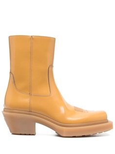 VTMNTS ковбойские сапоги с вышивкой, оранжевый