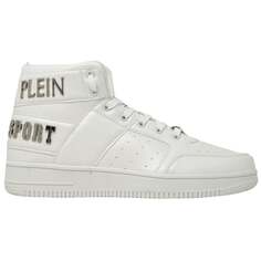 Hi Top смелые фирменные белые кроссовки Plein Sport, белый