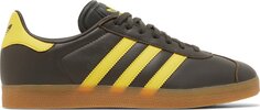 Кроссовки Adidas Gazelle Shadow Olive Impact Yellow, коричневый