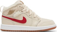 Кроссовки Air Jordan 1 Mid Utility PS Fleece, бежевый
