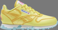 Лимитированные кроссовки peppa pig x classic leather j power yellow Reebok, желтый