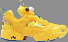 Кроссовки illumination x instapump fury minions Reebok, желтый