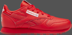 Кроссовки popsicle x classic leather little kid instinct red Reebok, красный
