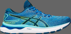 Кроссовки gel nimbus 24 2e wide lake drive hazard green Asics, синий