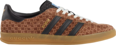 Лимитированные кроссовки Adidas Adidas x Gucci Gazelle Square GG Monogram, коричневый