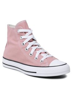 Кроссовки из оранжевой ткани Converse, розовый