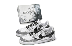 Кроссовки Nike Court Vision 1 Skateboarding Shoes Men Low-top Black/white/gray, черный/белый/серый