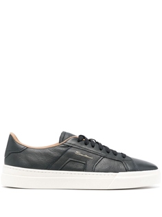 Santoni кожаные кроссовки, синий