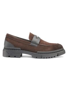 Кожаные пенни-лоферы Karl Lagerfeld Paris, цвет Dark Brown