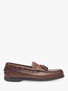 Кожаные топсайдеры Sebago Ketch, коричневая резинка