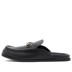 Туфли броги Gucci Rhein Horse Bit Mule, черный