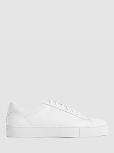 Кожаные кроссовки Reiss Finley, белые